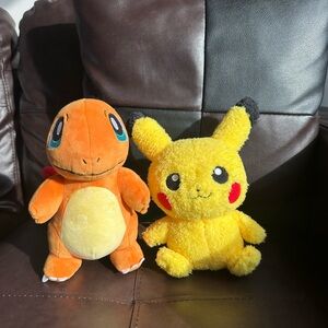 Pokemon Charmander and Pikachu Plush Toys